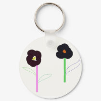 2 flowers keychains