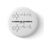2 Forms Of Vitamin K (Chemical Molecules) Buttons