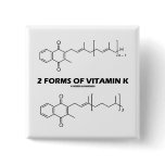 2 Forms Of Vitamin K (Chemical Molecules) Buttons