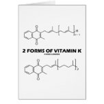 2 Forms Of Vitamin K (Chemical Molecules) Greeting Card