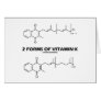 2 Forms Of Vitamin K (Chemical Molecules) Greeting Card
