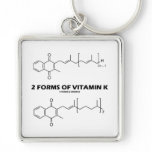 2 Forms Of Vitamin K (Chemical Molecules) Key Chain
