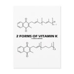 2 Forms Of Vitamin K (Chemical Molecules) Post Cards