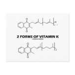 2 Forms Of Vitamin K (Chemical Molecules) Postcard