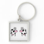 2 funny cows keychain