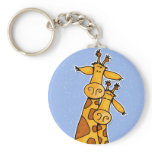 2 giraffes keychain