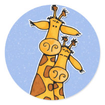 2 giraffes stickers