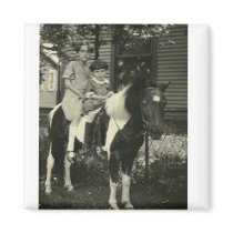 2 GIRLS AND A HORSE magnets by amazingvintage 2 GIRLS AND A HORSE magnets