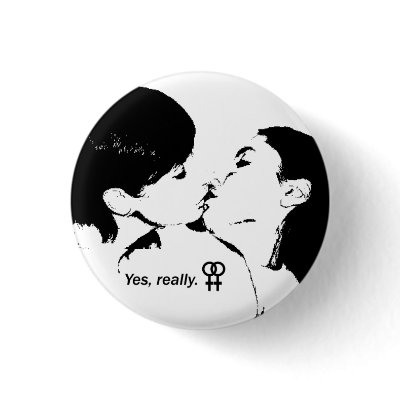 2 girls kissing button by Rainbow_Alternative