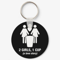 2 girls one cup - 2girls1cup - funny tee keychains by strk3 2 girls one cup - 2girls1cup - funny tee keychains