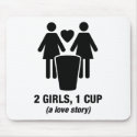 2 girls one cup - 2girls1cup - funny tee mousepads