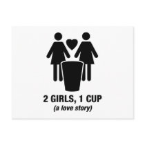 2 girls one cup - 2girls1cup - funny tee post card