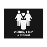 2 girls one cup - 2girls1cup - funny tee post cards