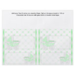 2 Green Baby Shower Favor Custom Candy Bar Wrapper flyers