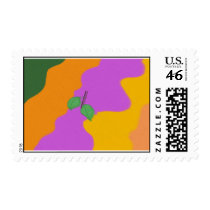 2 Green Leaves postage
