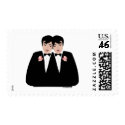 2 Grooms Black Hair stamp