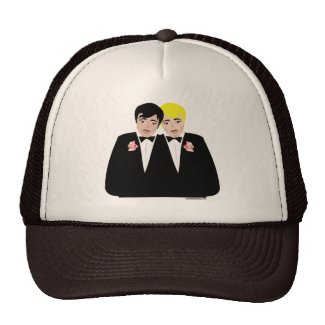 2 Grooms (Blonde and Black Hair) Hat