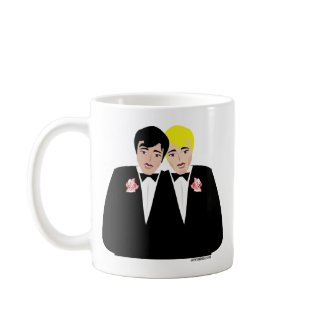 2 Grooms (Blonde and Black Hair) mug