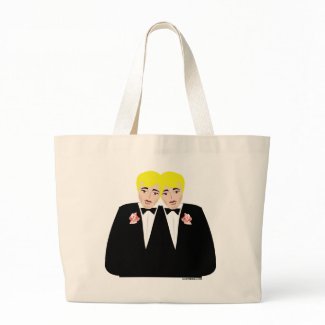 gay wedding tote bag