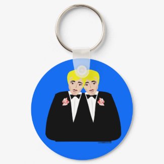 2 Grooms Blonde keychain