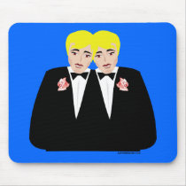 2 Grooms Blonde mousepads