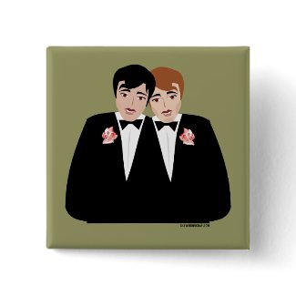 gay wedding button