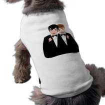 2 Grooms (Brown Hair and Black Hair) pet clothing