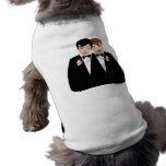 2 Grooms (Brown Hair and Black Hair) Dog Shirt