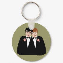 2 Grooms (Brown Hair and Black Hair) keychains