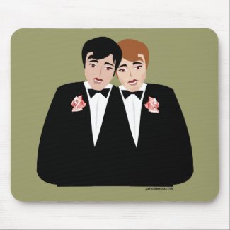gay groom mousepad