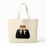 2 Grooms Brown Hair Canvas Bag
