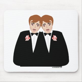 2 Grooms Brown Hair mousepad