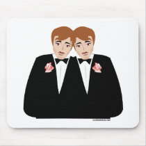 2 Grooms Brown Hair mousepads