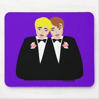 2 Grooms (Brown-Haired and Blonde) mousepad