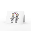 postcard - Gay marriage t-shirts, stationery and commitment ceremony gifts for two grooms getting married. Gay wedding t-shirts, clothing and giftware.