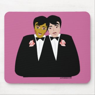 2 Grooms (Ethnic and Black-Haired) mousepad