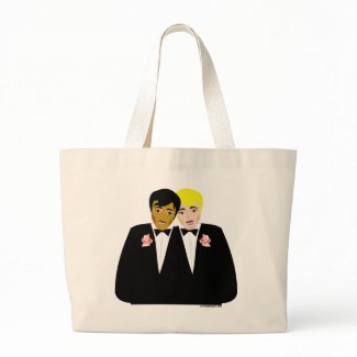 two grooms tote bag
