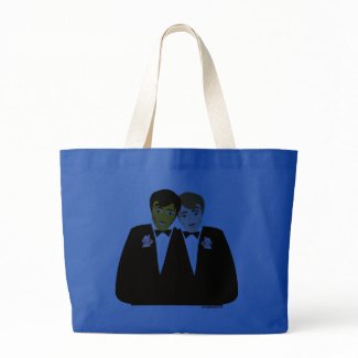 2 grooms tote bag
