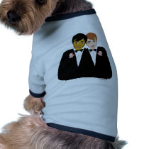 2 Grooms (Ethnic and Brown-Haired) pet clothing