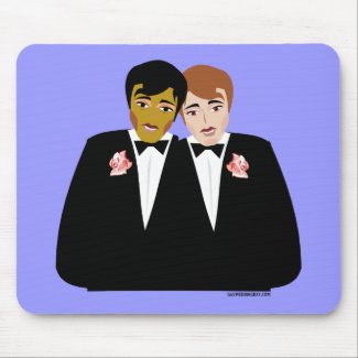2 Grooms (Ethnic and Brown-Haired) mousepad