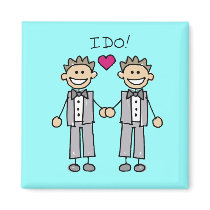 2 Grooms magnets