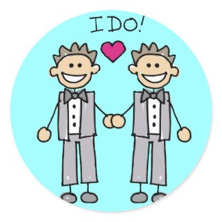 2 Grooms sticker