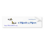 2 Hands 4 Paws Bumper Sticker