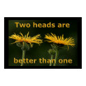 2 heads posters by cARTerART 2 heads posters