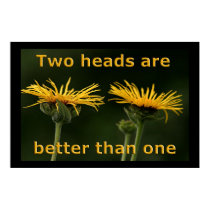 2 heads posters by cARTerART 2 heads posters