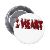 2 Heart Falling inlove Pinback Buttons