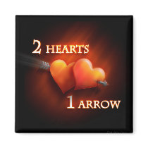 2 Hearts - 1 Arrow - Magnet by wierka 2 Hearts - 1 Arrow - Magnet