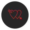 2 Hearts. 1 Arrow. No Name. stickers