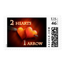2 hearts & 1 arrow - Postage postage by Houk 2 hearts & 1 arrow - Postage postage