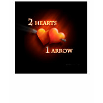 2 Hearts 1 Arrow - T-shirt by wierka 2 Hearts 1 Arrow - T-shirt